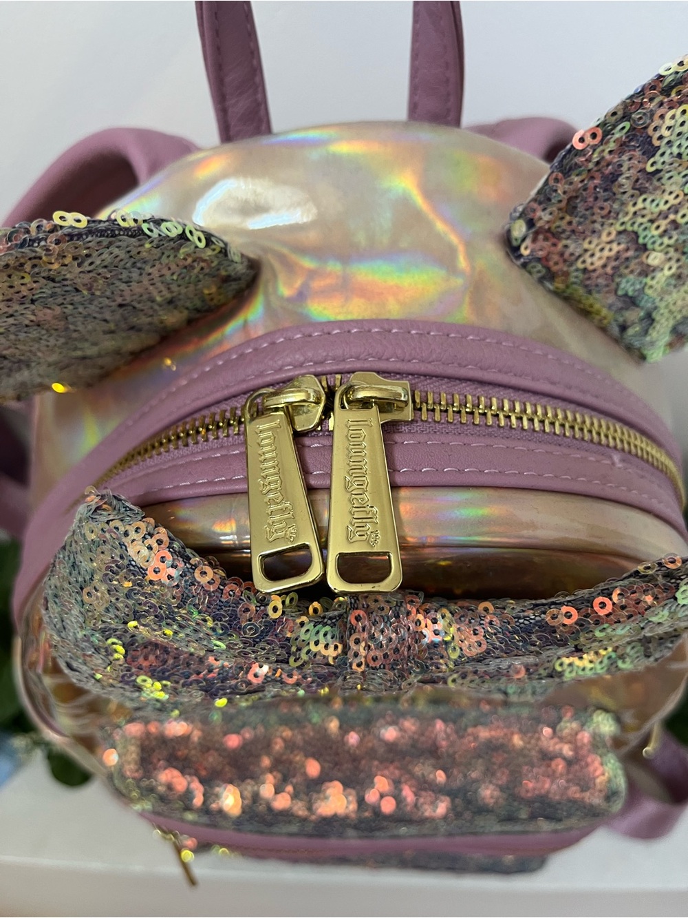 Loungefly Iridescent Sequin Mini Backpack - Picture 3 of 9